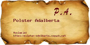 Polster Adalberta névjegykártya